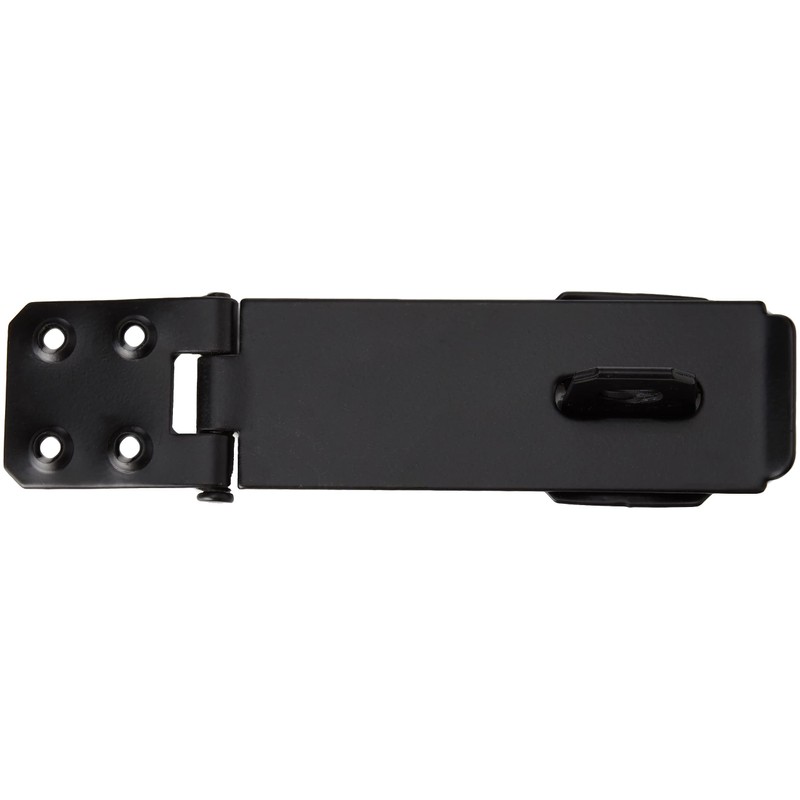 Merriway BH04257 115mm (4.1/2 inch) Black Safety Hasp and Staple,