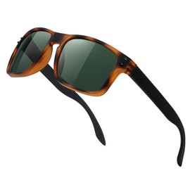 Polarized Sunglasses Men Womens - Retro Square Sun Glasses for Fishing Driving UV Protection (G15)