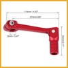 Partuto 0.47 Inch Aluminum Alloy Folding Gear Shifter Red for