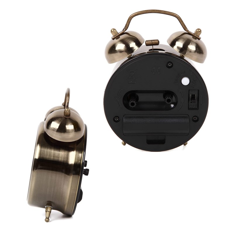 MAG T-755AG-Z Alarm Clock, Analog, Twin Bell, Silent, Continuous Second