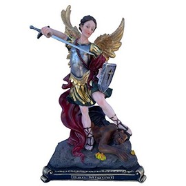 San Miguel Arcángel 18" Religious Figurine St. Miguel Archagel St. Michael Statue, New