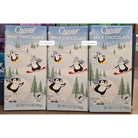 Choceur Limit Edition Milk Chocolate Snowman 3.17oz 90g (Three Bars)