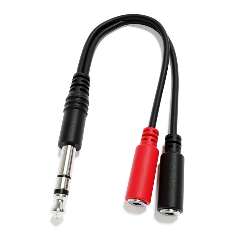 ExcelValley - Stereo to Mono Splitter Cable - 1/4" TRS