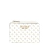 GUESS Arlena Logo Zip Around Card Case White Logo, White,