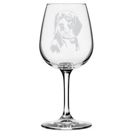 Etched Laser Art Beagle Dog Themed Etched All Purpose 12.75oz Wine Glass