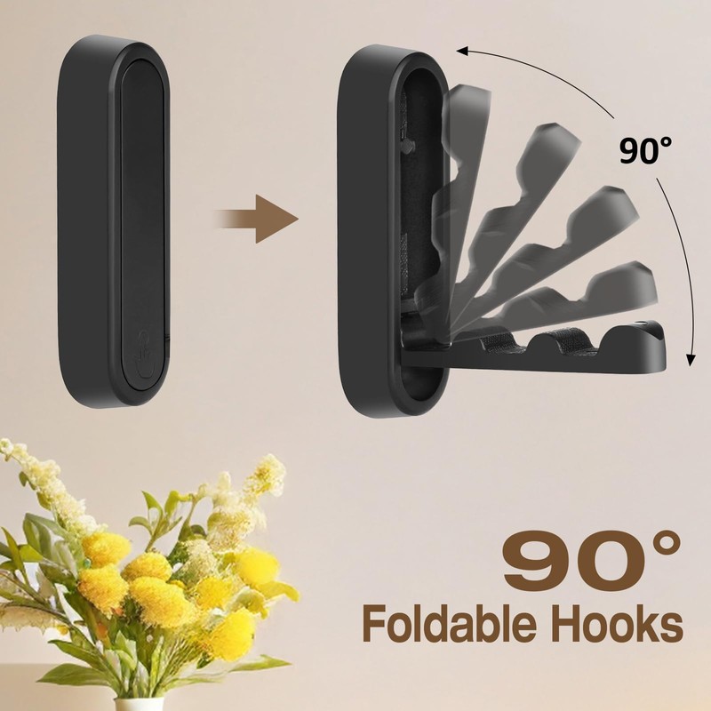 Gonggi 4pcs Glod Foldable Coat Hook for Wall - Heavy