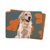 Set of 4 Golden Retriever Placemats - 4 non-slip, Cork-backed