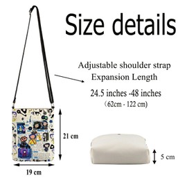 Coar-Line Gifts Coar Line Crossbody Bag Horror Cartoon Movie Merch Fantasy Film Gifts Horror Movie Character Gifts (25115 C-Horror C)