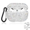 Bling Rhinestones Cover for AirPods Pro Case,Cute Bling Crystal Rhinestone