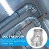 PATIKIL 4" to 3" Eccentric Duct Reducer, 2Pcs Galvanized Iron