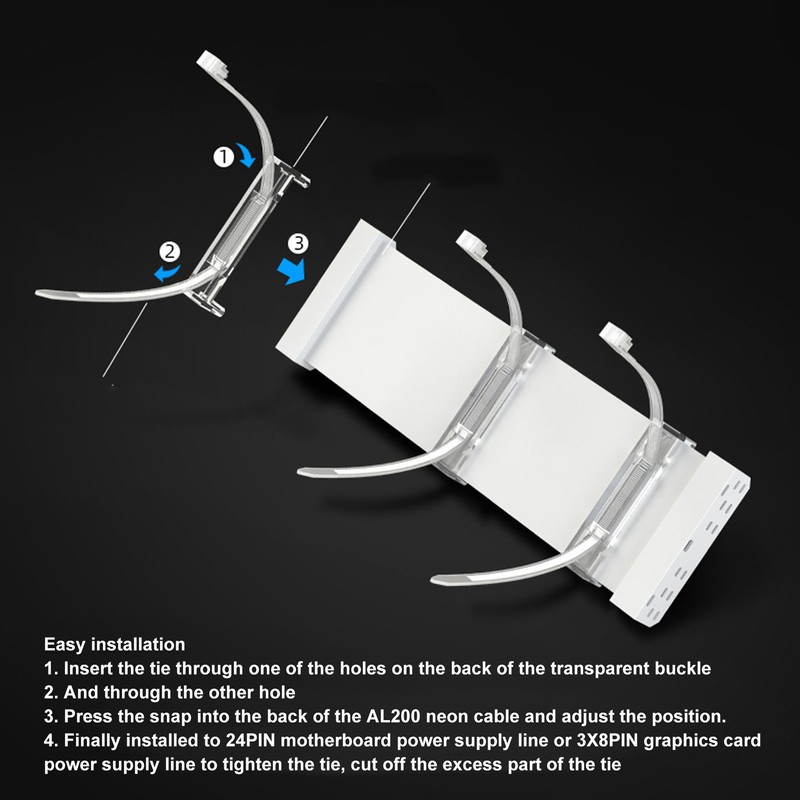 ARGB Extension Sleeved Cable 5V 3 PIN Bendable Silicone Synchronized