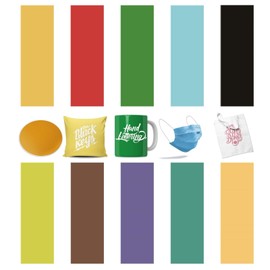 TriUnytion Infusible Transfer Ink Sheets, 10 Pcs/Set Pre-Inked Sublimation Paper 11.5 x 30.5 cm Fusible Ink Sheets Transfer Paper for T-Shirt, Cup, Coasters (Plain)