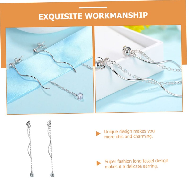 TOVINANNA Pair Long Tassel Earrings Stylish Girl Earrings for Women