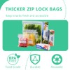 RINGSUN Zip Lock Bags, 65-Pack 3-Size Reusable Food Storage Ziplock