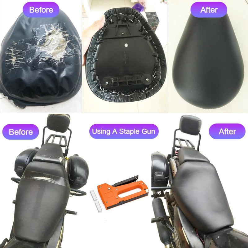 Matte Motorcycle Seat Cover, DIY Universal Elastic Cushion Pad Replace