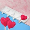 1 Pack Cute Diamond Heart Shape Popsicle Molds Silicone Ice