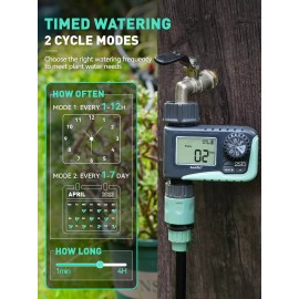 RAINPOINT Sprinkler Timer, Programmable Water Timer for Garden Hose, Outdoor ...