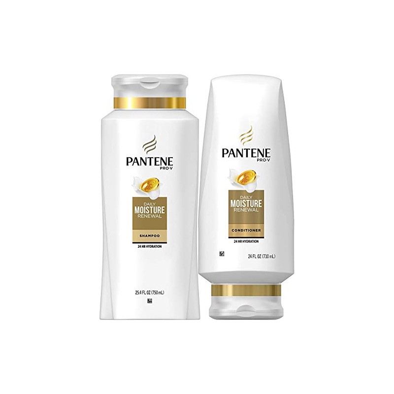 Pantene Moisturizing Shampoo 25.4 OZ and Silicon-Free Conditioner 24 OZ