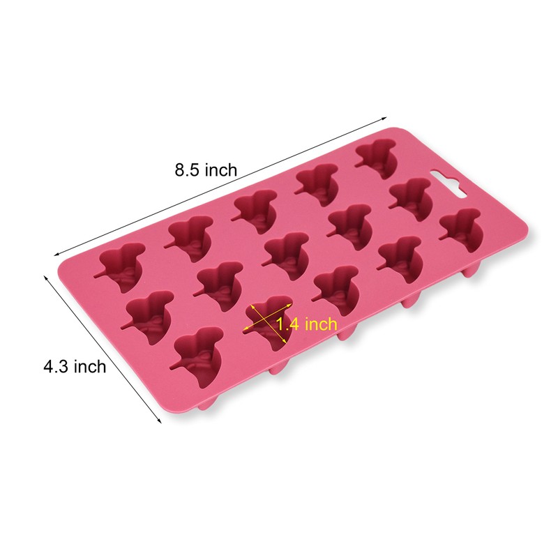 Fewo 15-Cavity Flamingo Ice Cube Tray, Food-grade Silicone Mold for