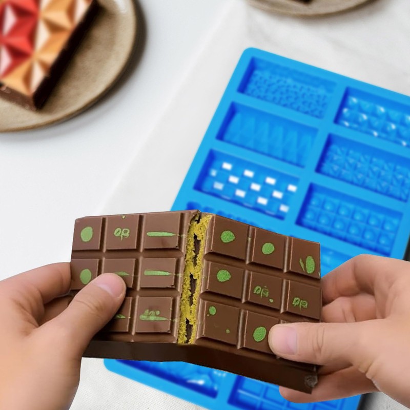 2025New 1inch Deep Small Chocolate Bar Mold for Mini Dubai,