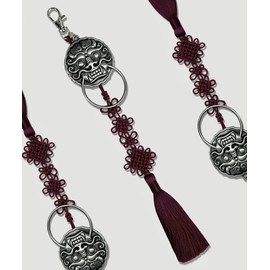 TM3 Guardian Goblin Traditional Pattern Plum Blossom Knot Norigae Keychain Purple