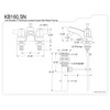 Kingston Brass KB160 Vista Twin Canopy Handles 4-Inch Centerset Lavatory