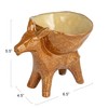 Creative Co-Op Rustic Stoneware Donkey Bowl, Brown