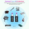 summina Wireless MIDI Adapter Rechargeable Audio Transmitter Receiver 2.4GHz Ultra-Low