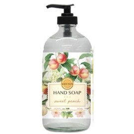 Home and Body Co Hand Soap Chantilly Bloom 16 FL/473ml Infused with Essential Oils, GLASS BOTTLE (Sweet Peach)