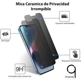 [2 Pack] Coqecase – Privacy Screen Protector for Xiaomi Poco C65 Mica Ceramica Anti Spy Shatterproof Full Screen Full Cover