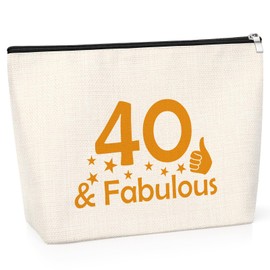 40th Birthday Gift for Women Cosmetic Bag 40 Year Old Birthday Gifts for Mum Sister Her Best Friend Colleague Anniversary Birthday Presents for Wife 40th Happy Birthday Gift Makeup Travel Pouch