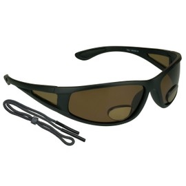 proSPORT Polarized Bifocal Reading Sunglasses Fishing Brown Lens Side Shields Wrap Fisherman 1.25 1.50 1.75 2.00 2.25 2.50