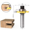 Lock Miter 45 Degree Joint Router Bits + 2Pcs Tongue