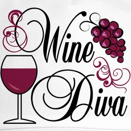 CafePress Wine Diva Cap Unique Adjustable Baseball Hat