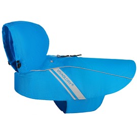 VIVAGLORY Dog Raincoat for Small Dogs, Easy on & Off Pet Rain Clothes, Reflective Lightweight Breathable Dogs Safety Vest Jackets for Adventures, Walking, Hunting, Blue