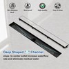 Neodrain 24-Inch Linear Shower Drain with Tile Insert Grate, Matte