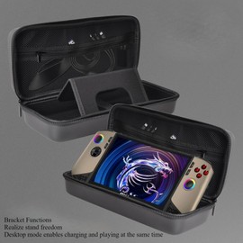 Pidynx Handheld Storage Bag + Protective Case + 8” Frosted Film for MSI claw8 Handheld EVA Leather Anti-Glare Film Anti-Blue Light Film