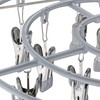 Relaxdays Sock Dryer for Clothes Airer, 24 Clips, Swivel Hooks,