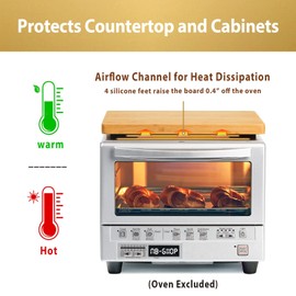 Cutting board Compatible with Panasonic NB-G110P FlashXpress Toaster Oven, Accessories for Countertop Oven, With Heat Resistant Non-Skid Silicone Feet, Creates Storage Space, Protects Cabinets