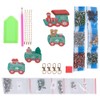 4Pcs Diamond Painting Keychain DIY Luggage Ornaments Art Crafts Christmas