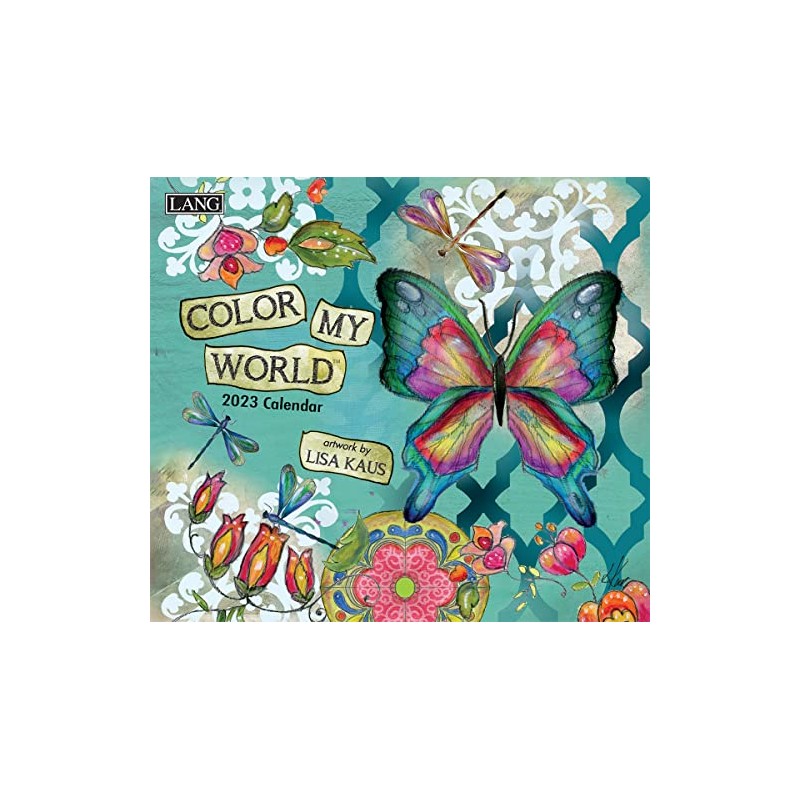 LANG Calendario de pared de color my world 2023
