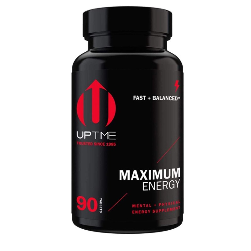 UPTIME Maximum Energy Tablets - Premium Blend - 325mg Natural