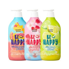 Happy Bath 해피바스 스마일 바디워시900g 3종세트 유자/체리/자몽 Happy Bath Smile Body Wash 900g 3-Piece Set Yuzu/Cherry/Grapefruit