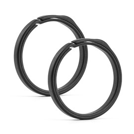 TISUR Titanium Key Rings, Side-Pushing Easy Open Keyrings, Heavy Duty Split Ring,Large Key Chain Rings for Car Keys, Carabiner Clip, Dog Tag