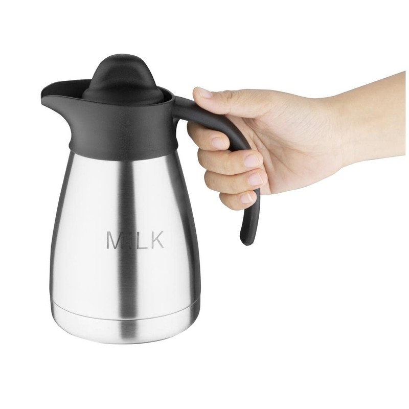 Olympia Screwtoped Vacuum Etched Milk Jug, 0.5 Litre Capacity