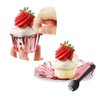 Cupcake Liners with Dome Lids 100Pack,Free-Air 3.5Oz Mini Foil Baking