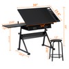 HomGarden Height Adjustable Drafting Desk Drawing Table Art Craft Work