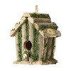 Handmade Square Log Hut - Bird Nesting Box