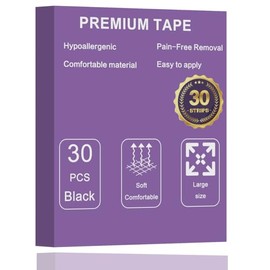 Premium Tape (30 Pcs) Pain-Free Removal & Latex Free,Gentle,Adhesive Cotton,Hypoallergenic Breathable Tape for Women Men