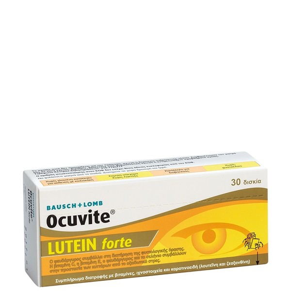 Bausch & Lomb Ocuvite Lutein Forte Eye Vitamins, 30Tabs